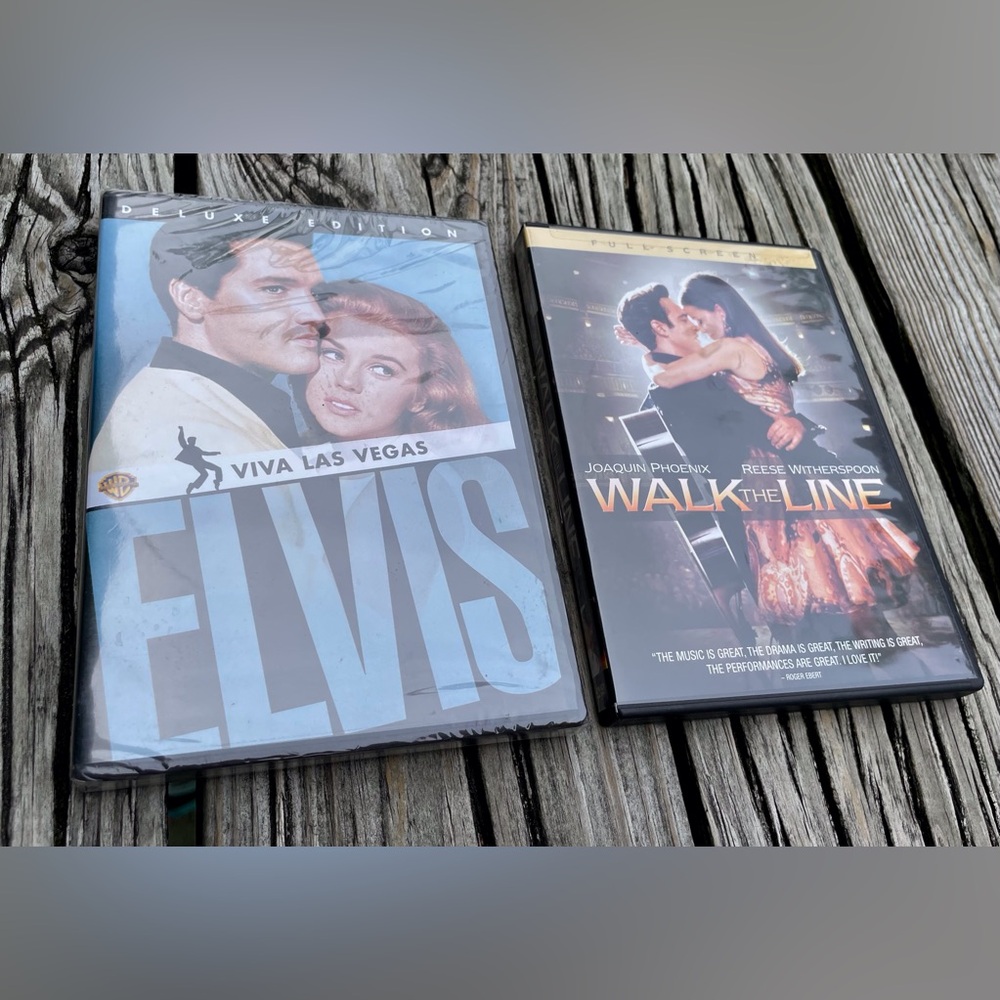 2/$10 Elvis Viva Las Vegas & Walk The Line Johnny Cash Music Inspired DVD Movies